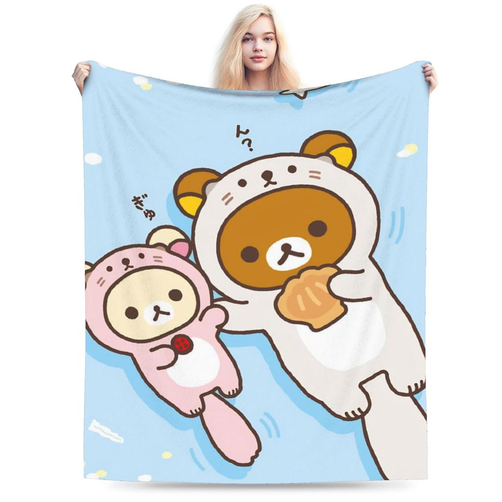 Rilakkuma Korilakkumas Blanket Quality Super Soft Throw Blanket Winter Boy Girl Couch Bed Aesthetic Bedspread
