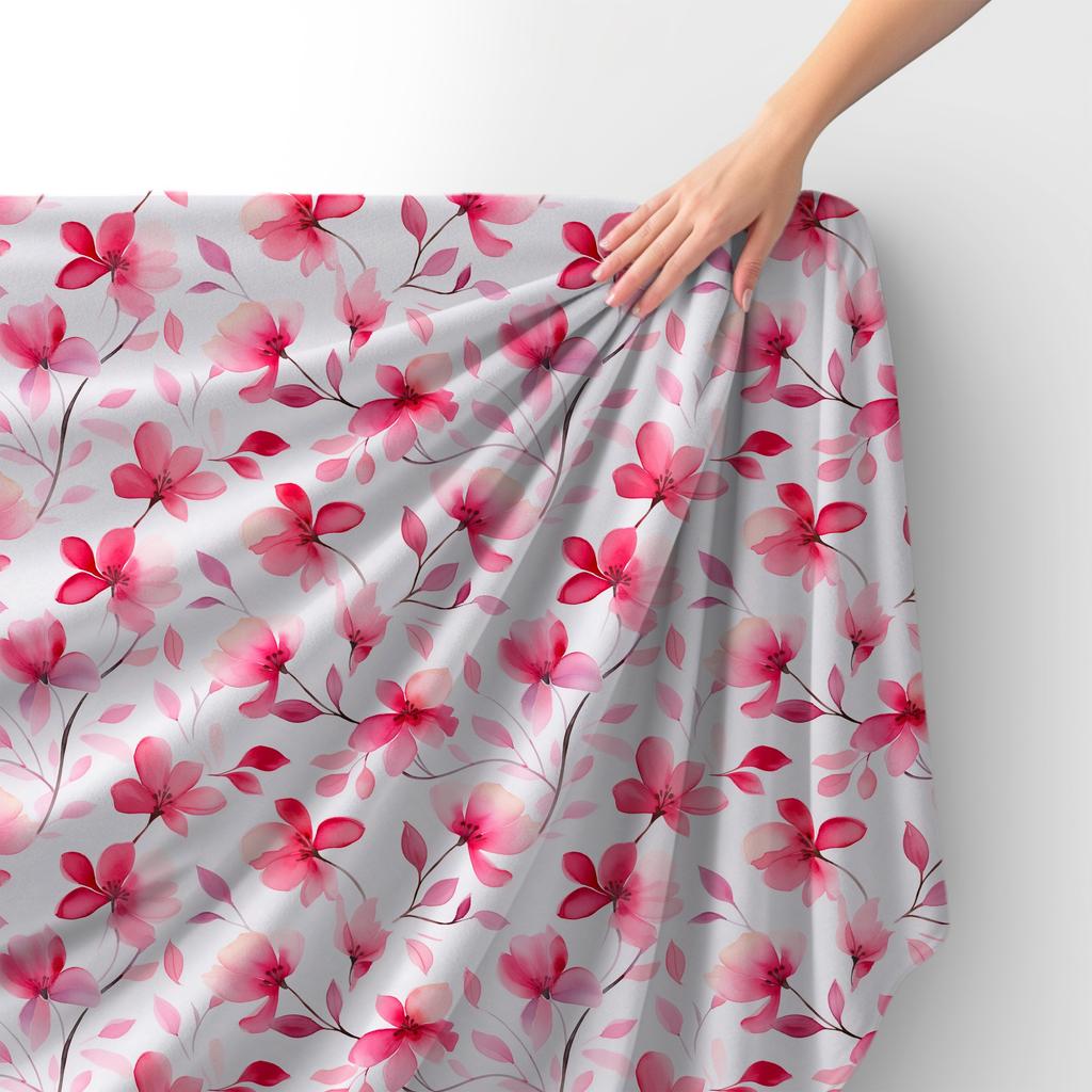 Royal Samt Stoff Polyester Zum Nähen - Motiv Blumen - Rdx2658