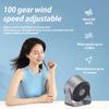 Table Fan Personal Air Conditioner 100 Speeds Strong Airflow Ultra Quiet Digital Display Rechargeable Wall-Mounted Desk Fan