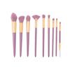 Набор из 9 кистей для макияжа с цветочным дизайном: Ручка из фиолетового картофеля и мягкие волокна кукурузного шелка