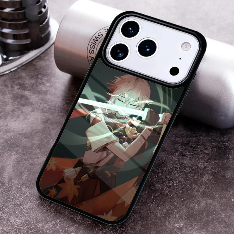 Чехол для телефона Genshin Impact Каэдэхара Казуха для iPhone 17 16 15 Pro Max Air 14 13 12 11 Plus Ударопрочный чехол