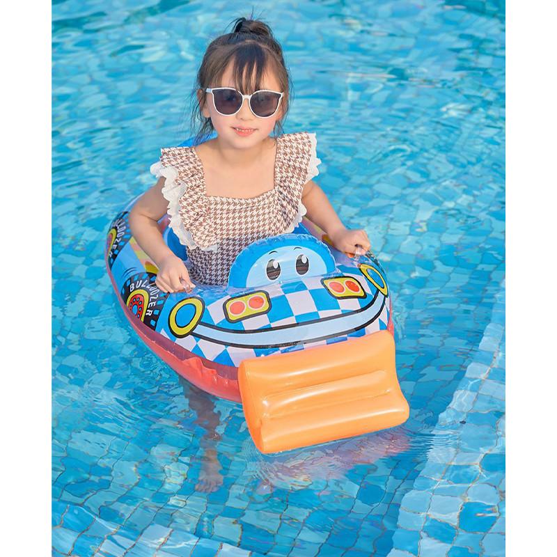 Утолщенный Мультяшный Пожарный Грузовик Экскаватор Бульдозер ПВХ Детское Сиденье Круг для плавания для Мальчиков Малышей