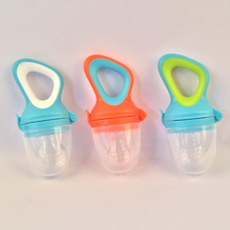 Детский прорезыватель для фруктов и овощей - Сетчатый мешочек с толкателем для легкого самостоятельного кормления