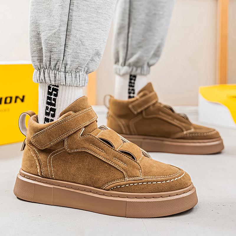 Модная осень-зима дешевая обувь для мужчин модная обувь цвета хаки с высоким берцем мужская удобная обувь на платформе повседневная мужская обувь Zapatos Hombre