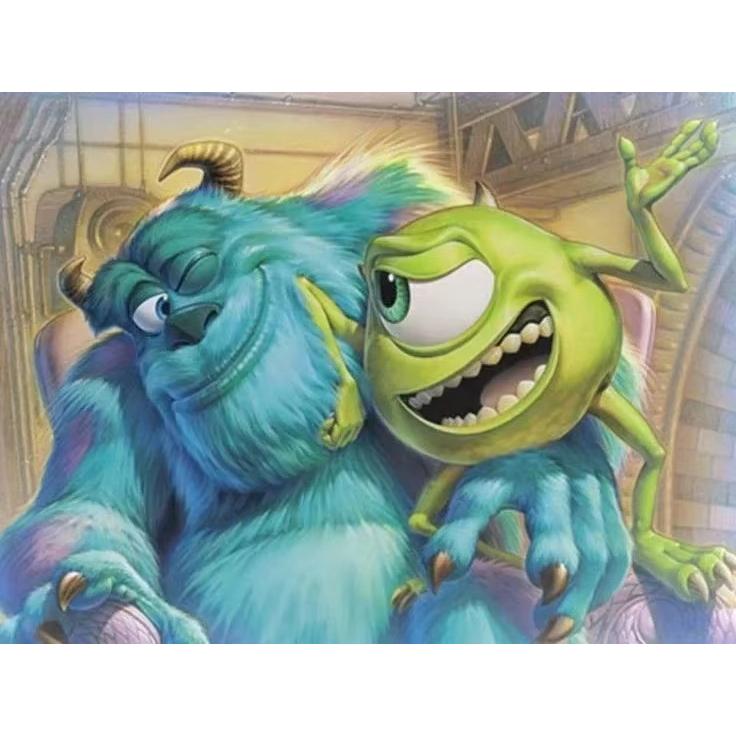 2026 New Disney Monsters Inc Diamond Embroidery Cartoon Round Diamond Painting New Mosaic Puzzle Rhinestones Home Wall Decor