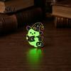 Holiday Clothing Accessory Halloween Witch Hat Ghost Enamel Brooch, Glow-in-the-Dark Cartoon Theme Pin Pin, Badge for Sweaters Jackets Scarves