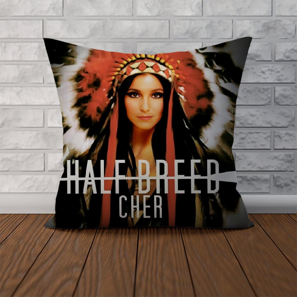 Actor CCher Pillow Case For Car Sofa Decorative Home Doublesided Print Plush Square Throw Pillow Cushion Cover