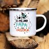 Best Dad In The Word Print Mug Camping Handle Mugs Handle Campfire Party Enamel Cup Creative Coffee Cups The Best Gifts for Dad