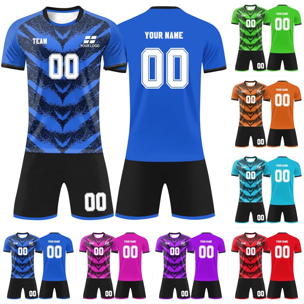 Personalised Shirts Kit Mens Girls With Name Number Custom Football Jerseys For Boys Training Suit