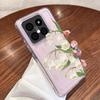 Чехол с сине-фиолетовым цветочным узором для Xiaomi Redmi Note 15 Pro 4G Funda Redmi Note 14 13 Pro 5G Прозрачный Мягкий Силиконовый Чехол из ТПУ