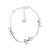 And Chic Modern Silver Bow Knot Bracelet For Women Minimalist Highend Jewelry Geometric