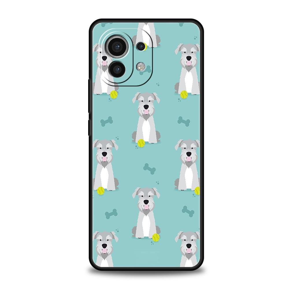 Чехол для телефона для Xiaomi Mi 15 14 14T 13T 12T Pro 12 13 11 Lite 5G 11T X6 X5 Pro Мягкий ТПУ чехол Мультяшная собака Шнауцер