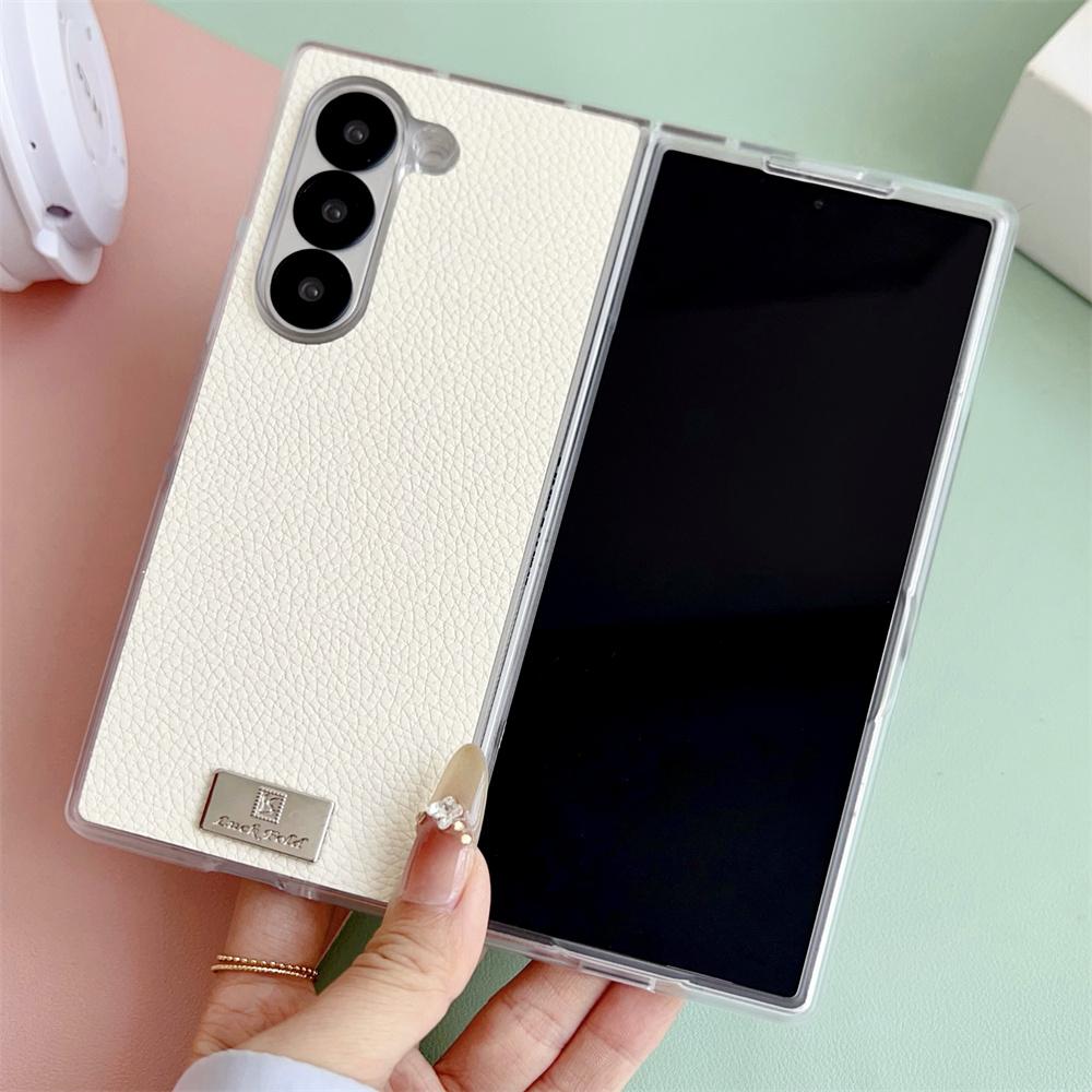 Прозрачный чехол-бампер для Samsung Galaxy Z Fold 6 5 4 3 Fold6 Fold5 Fold4 Fold3, защитная крышка из ПУ-кожи, жесткий корпус