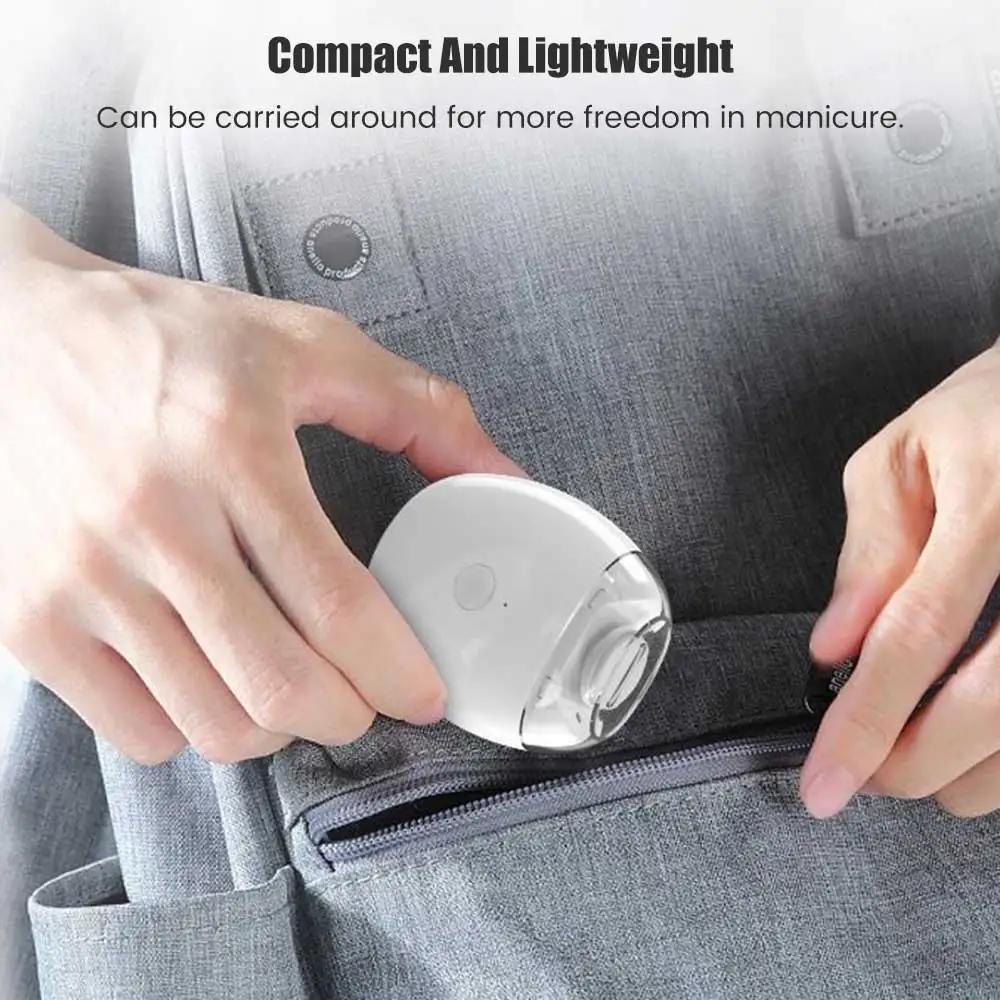 2 в 1 электрическая машинка для стрижки ногтей со светодиодной подсветкой, автоматическая шлифовальная машинка для ногтей, триммер для детей и взрослых, мини-маникюрные инструменты для ухода за ногтями