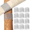 50Pcs Napkin Buckle Shiny Rhinestone Napkin Ring Reusable Fastener Tape Towel Holder for Weddings Parties Home Decor