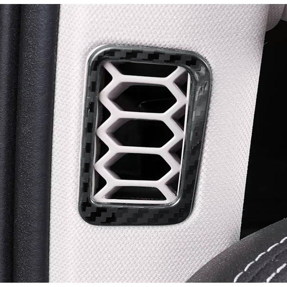 Для GWM Tank 300 2024 2024 A Pillar AC Air Outlet Vent Frame Ring Trim Interior Accessories Carbon Black Stainless Steel Decor