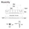 Musiclily Pro 18mm Bass Stop Black Tailpiece,