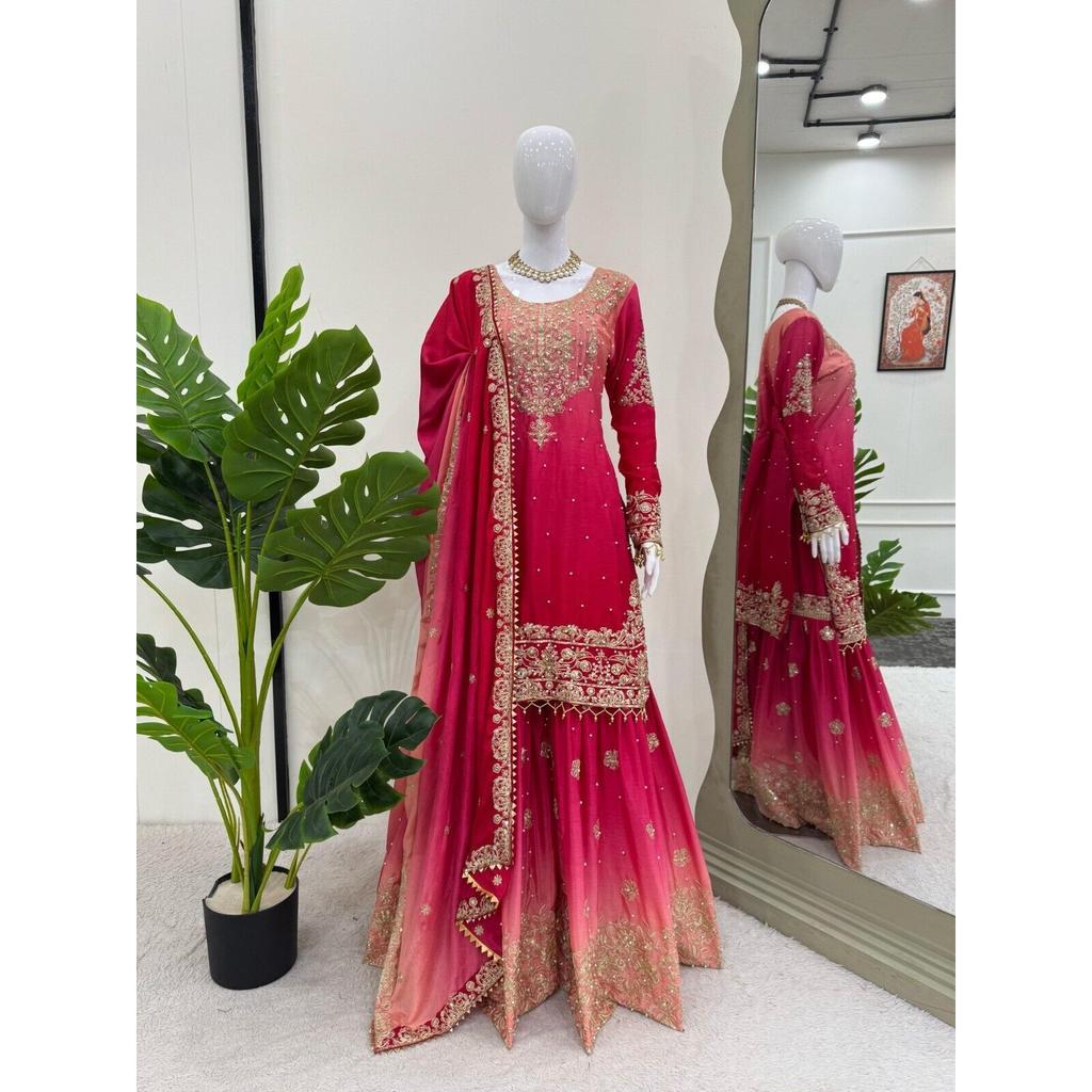 Salwar Kameez Indian Pakistani Dress Bollywood Wedding Party Wear Salwar Suit V-1007