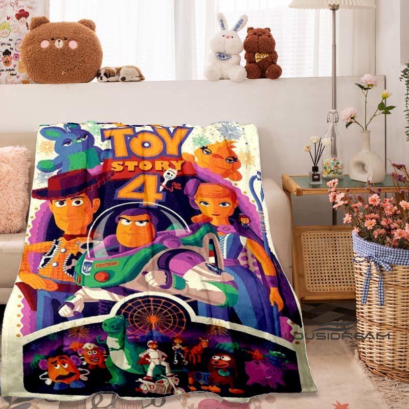 3D Printed Toy Story Cartoon Warm Soft Fluffy Blanket Suitable for Children and Adults, Sofa Bed Blanket Cover, Travel Gi