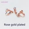 Серьги-клипсы с закручивающейся головкой, позолоченные 14K/18K, с инкрустацией цирконами, для сережек без прокола, детали для изготовления украшений DIY, фурнитура