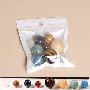 Solar System Natural Crystal Gemstones Set 9 Planets Sphere Ball Stone Galaxy Model Ornaments Gift Home Office Decor