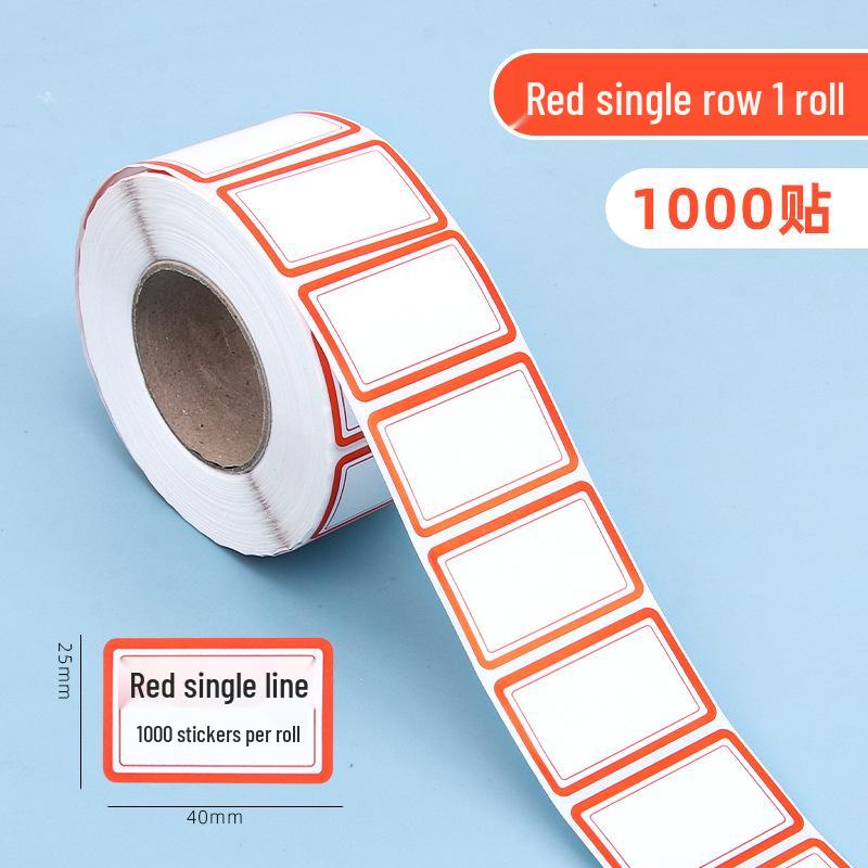 Self-Adhesive Handwritten Label Paper - 1000 Stickers for Office, Name Tags, Price Tags, and Memos