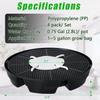 4 Pack 32x6cm Non-Woven Plant Pot Saucer Watering Tray Fabric Planter Base Pad Black