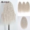 24“ Platinum Blonde Deep Wave Crochet Hair Synthetic Braiding Hair Pre-Stretched Curly Crochet Braids Hair Extensions For Women