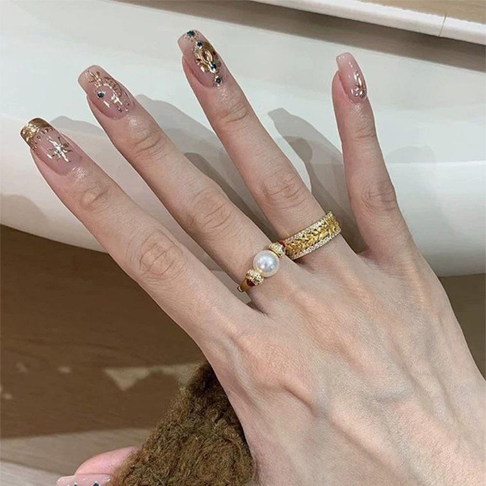 Elegant Vintage-Inspired 18K Golden Plated Wheat Ear Ring with Cubic Zirconia Music Festivals, Valentine's Gift