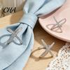 Scarf Ring Rhinestone X-Shape Ring, Metal Geometric Clip, Sparkling Slide for Women Silk Scarves Neckerchiefs Shawls Shirts Smooth Sliding