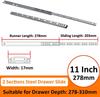 4Pcs two-way guide rail steel ball small slide rail 17 wide two-section steel ball slide rail -278 long
