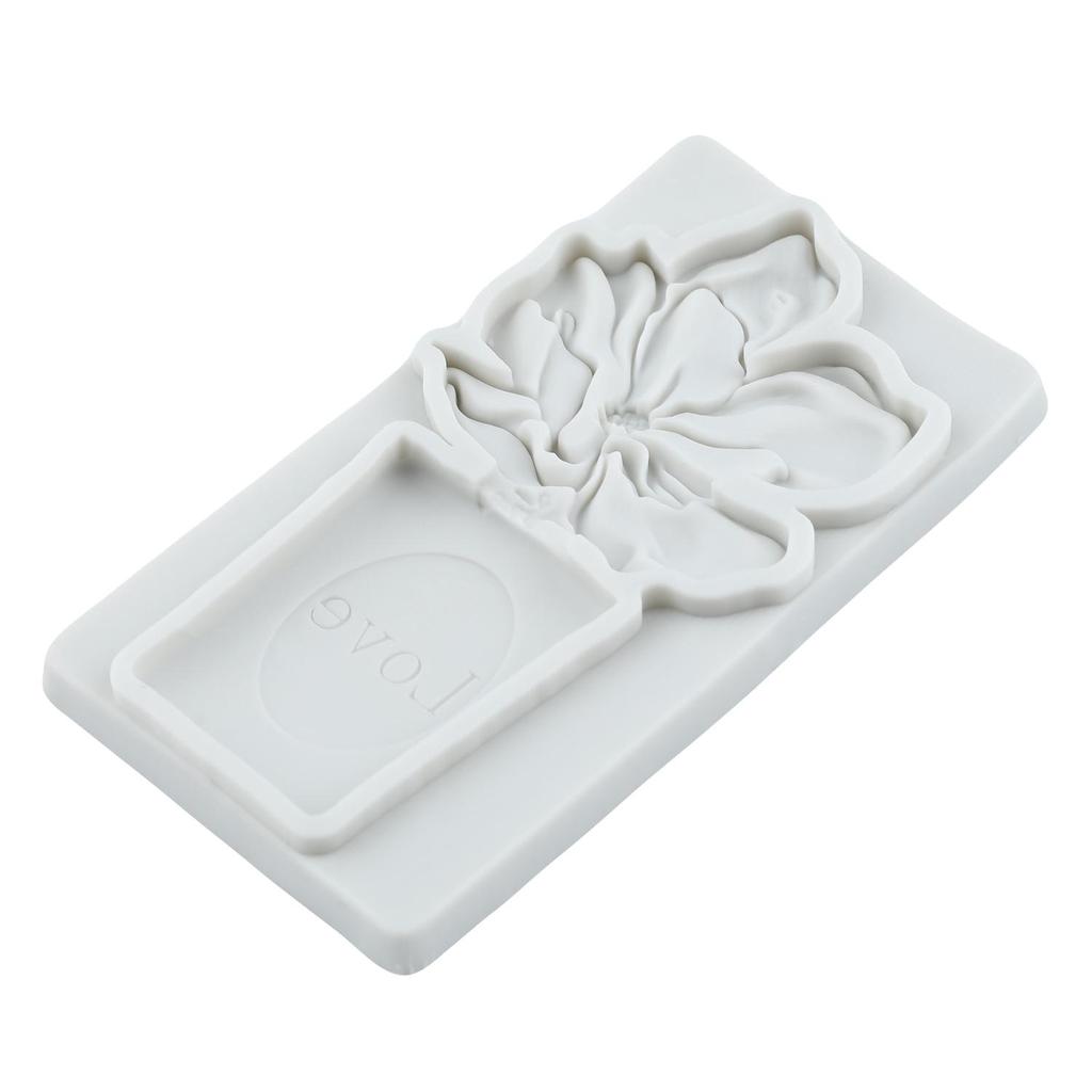 Силиконовые формы для флаконов духов, форма для мастики в виде цветка, инструменты для украшения торта, топпер для кексов, для изготовления шоколадных конфет, мастики, полимерной глины
