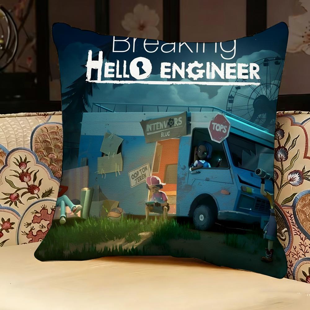 Подушка-чехол для игры Hello Neighbor, Двусторонняя печать, Подушка для дивана, Подушка для изголовья кровати