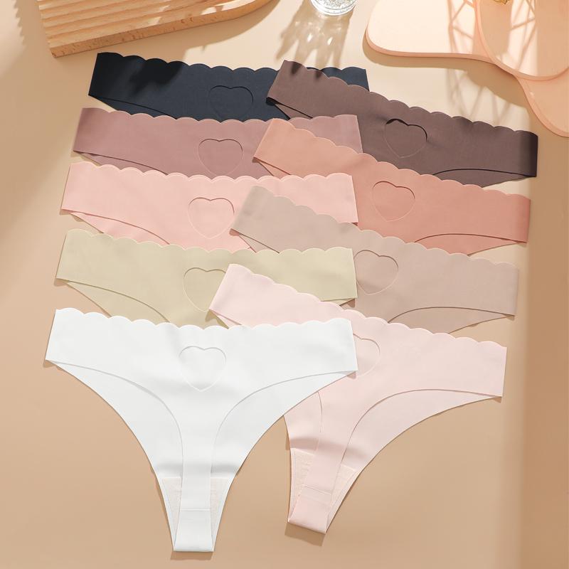 FINETOO 1 шт. Женские бесшовные стринги, леопардовый принт, красные губы, в форме сердца, модное дышащее быстросохнущее нижнее белье, подарок на День святого Валентина