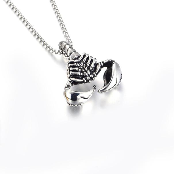 Vintage, Stylish Big Scorpion Pendant, Personalized Jewelry Exaggerated Men'S Titanium Steel Necklace
