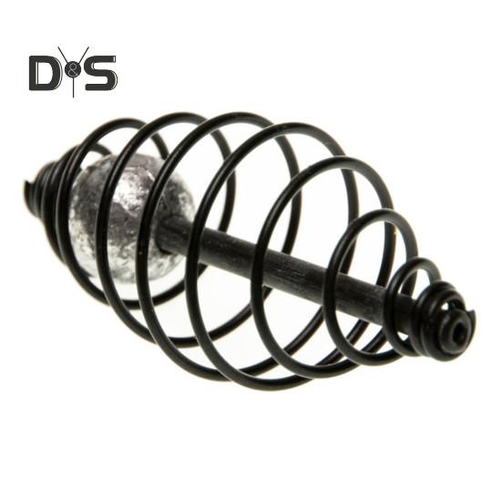 Кормушка для ловли карпа с грузилом, пружинная катушка, встроенная кормушка для метода, метатель приманки, держатель для приманки для карпа, корзина для клетки, рыболовные принадлежности