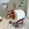 Minimalist Bathroom Organizer 3D Printed Elk Toilet Paper Holder, Stable Base Tissue Roll Decorative Holder Dispenser, Waterproof PLA Towel