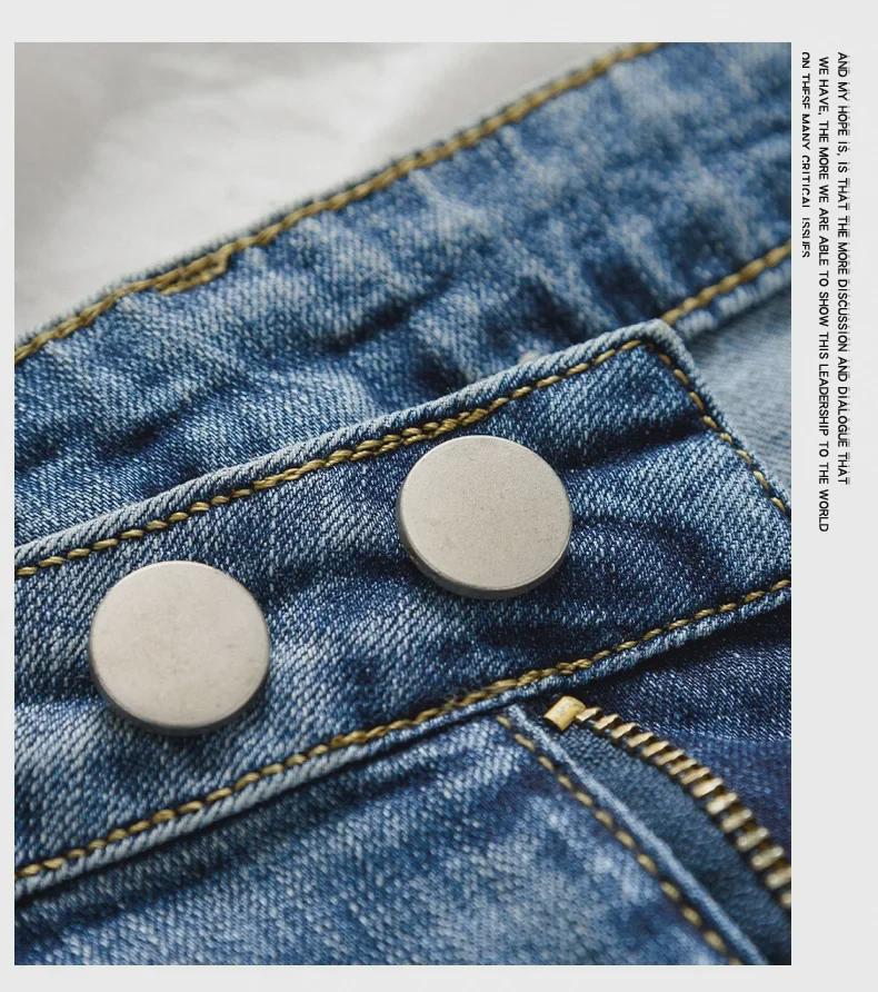 Женские черные эластичные узкие джинсы с высокой талией - Осень/Зима в корейском стиле