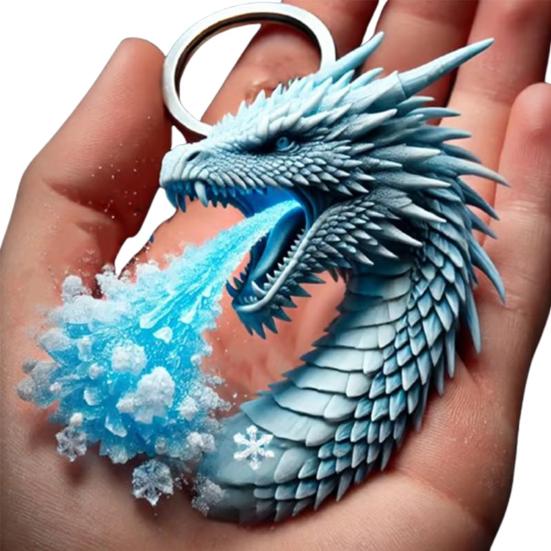 Брелок «Дыхание дракона» из смолы, ручная работа, натуральные элементы, брелок с дизайном «Дракон», многофункциональные аксессуары