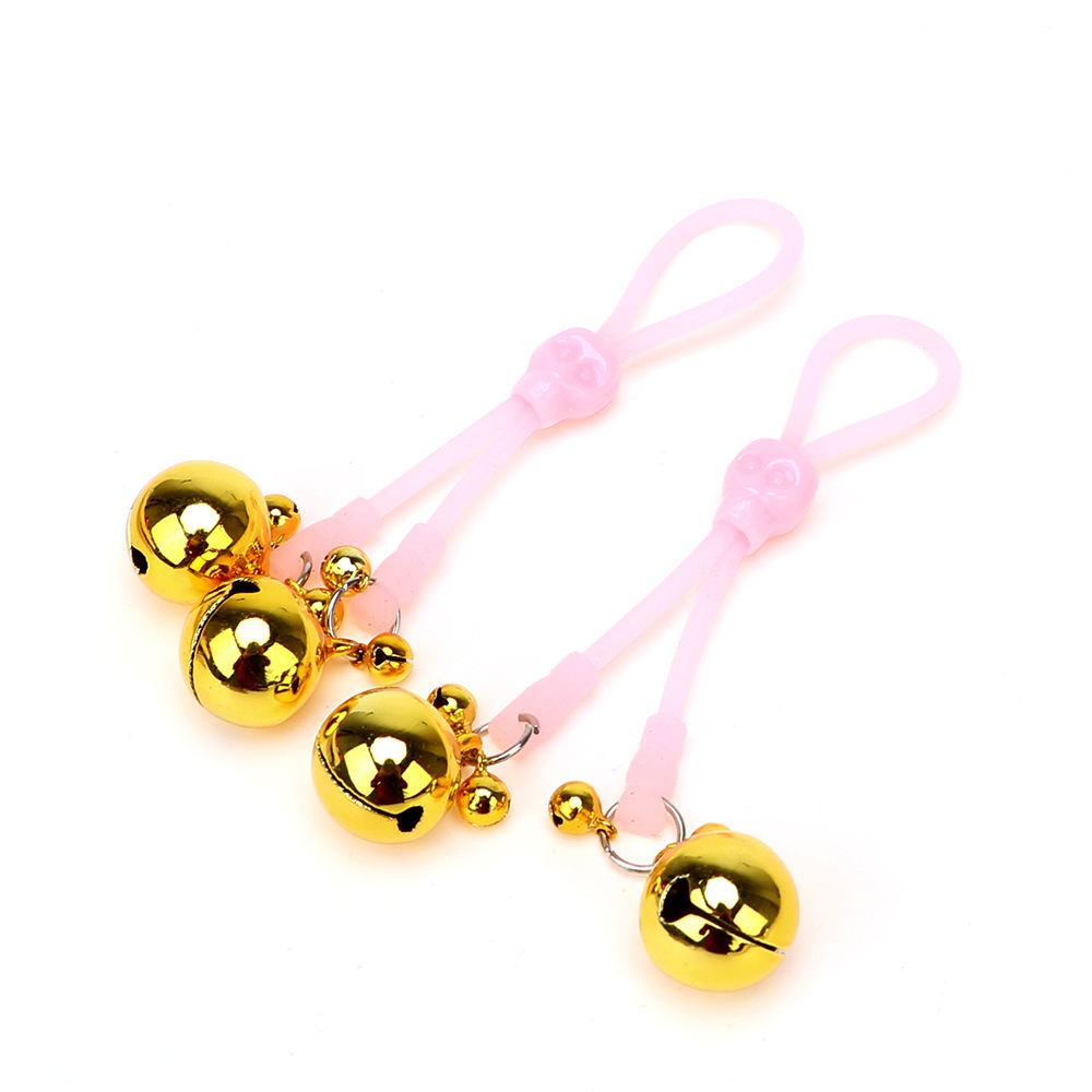 Glow in the Dark Skull Nipple Clamps with Bells, Adjustable Silicone Breast Clips, BDSM Bondage Sex Toy