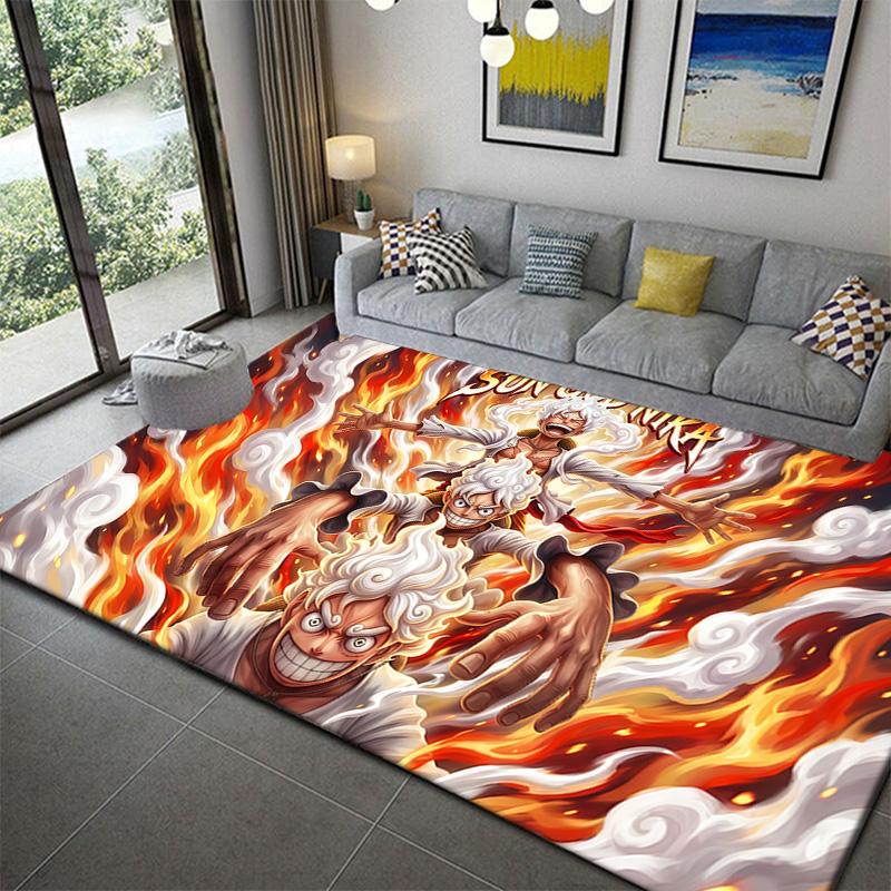One Piece Anime Style Design Rug Soft Non-Slip Carpet for Bedroom Living Room Decor