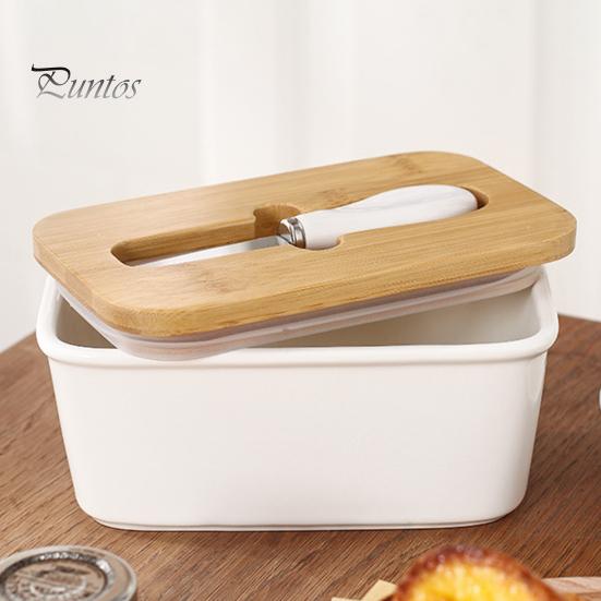 Керамическая масленка с резаком и крышкой, герметичный контейнер для хранения масла для сохранения свежести, многоцелевая форма для масла для выпечки