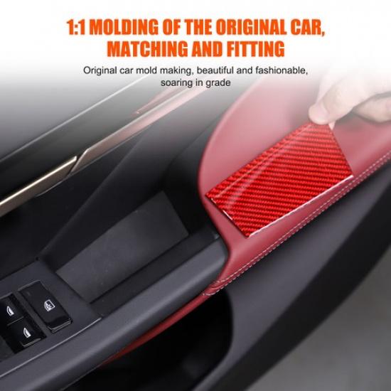 Красный карбоновый органайзер для двери, накладка на слот для хранения для BMW 5 серии G60 i5 24+