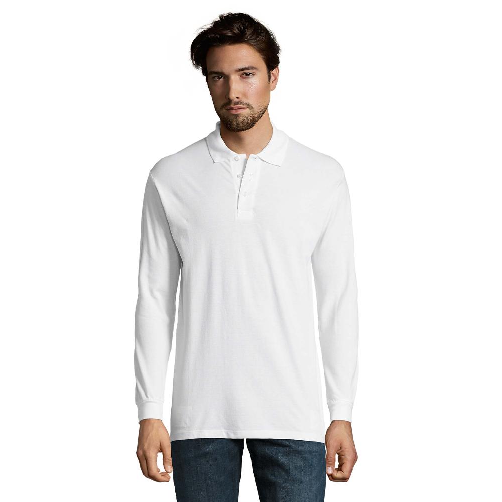 Mens Star Long-Sleeved Polo Shirt
