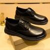 Новые Оксфорды Мужская Британская Натуральная Кожа Обувь Уличная Повседневная Обувь до Щиколотки Низкий Верх Повседневная Кожаная Обувь на Платформе