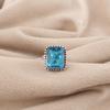 Швейцарский голубой топаз Драгоценный камень 925 Стерлинговое серебро Ювелирные изделия Ручной работы Дизайнерское кольцо для подарка RR-74-14