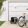 Bicycle Trailer for Dogs Grey and Black Oxford Fabric and Iron Frame