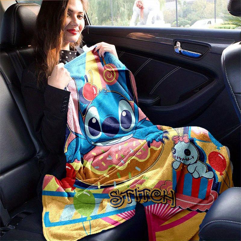 Lilo & Stitch Design Throw Blanket Soft Polyester Fabric for Office Chair or Sofa Ideal for Birthday, Halloween, Christmas Gifts