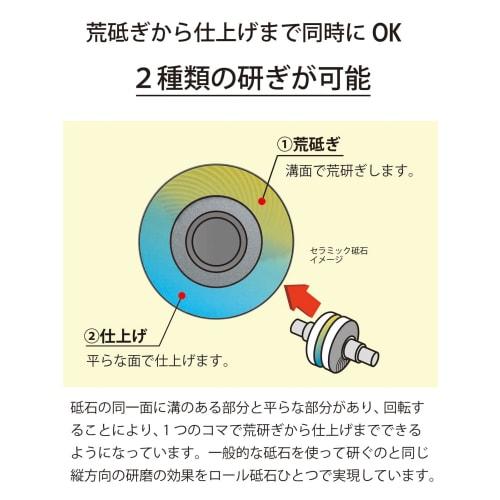Kyocera Roll Sharpener Knife Sharpener Руководство по заточке ножей Только для ножей (Нержавеющая сталь/титан/сталь) Двойной керамический точильный камень с тонким краем, возвратно-поступательное движение назад