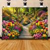 2D Цветущий весенний сад Фон для фотобудки
